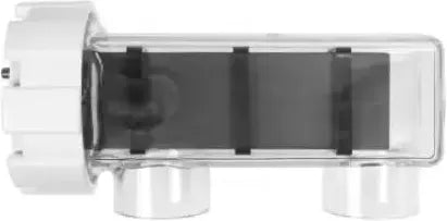 Klar plastbostad med vita kapslar för saltmaskiner och pooltak